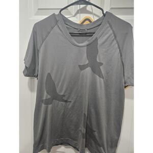 OISELLE Altitude Short Sleeve Stretch Running Top Basalt Gray Women XL